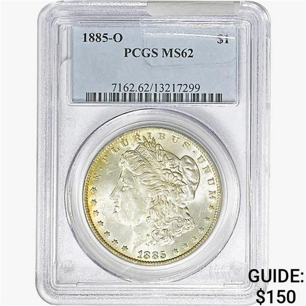 1885-O Morgan Silver Dollar PCGS MS62