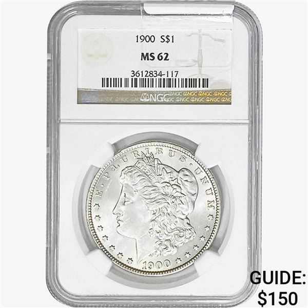 1900 Morgan Silver Dollar NGC MS62