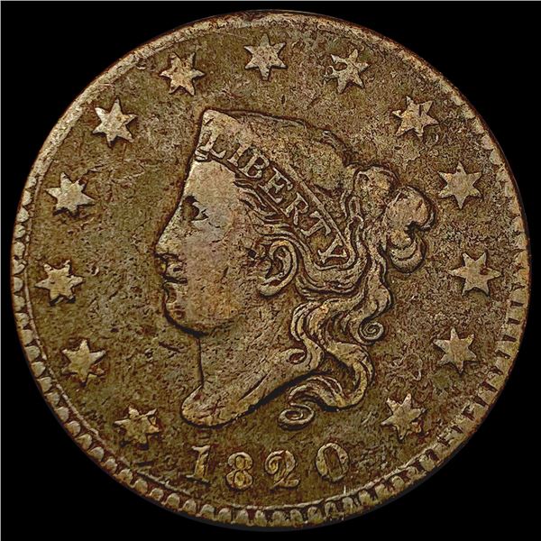 1820 Coronet Head Large Cent LIGHTLY CIRCULATED