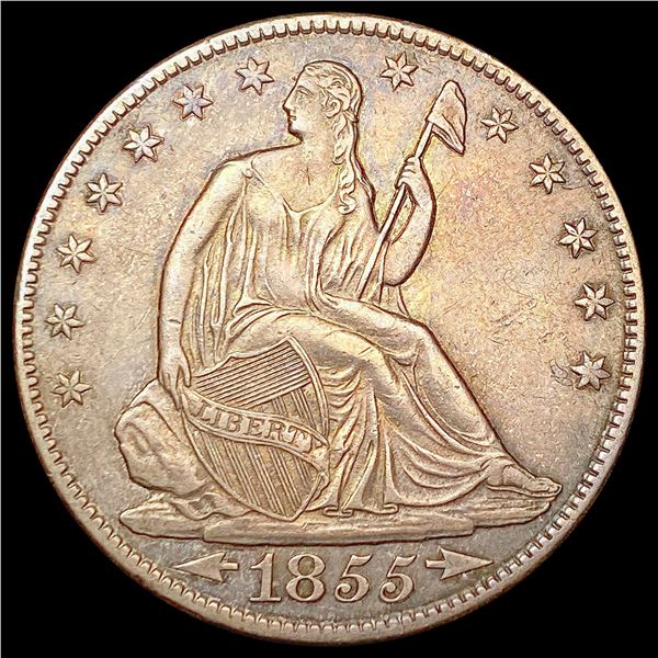 1855-O Arr. Seated Liberty Half Dollar CLOSELY UNCIRCULATED