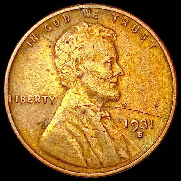 1931-S Wheat Cent CLOSELY UNCIRCULATED