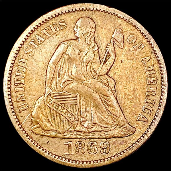 1869-S Seated Liberty Dime CLOSELY UNCIRCULATED