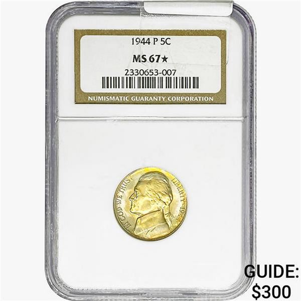 1944-P Jefferson Nickel NGC MS67*