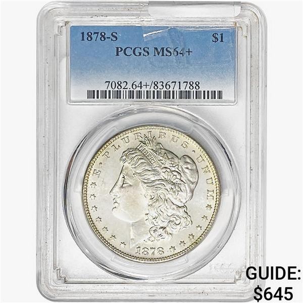 1878-S Morgan Silver Dollar PCGS MS64+