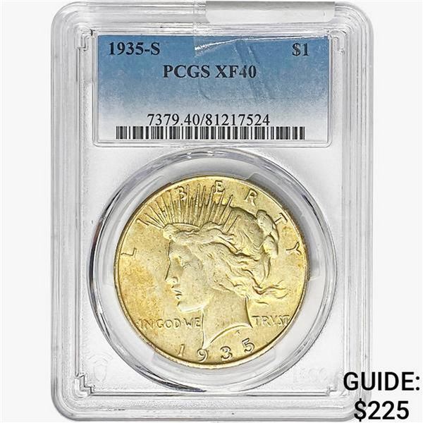 1935-S Silver Peace Dollar PCGS XF40
