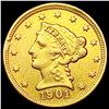 1901 $2.50 Gold Quarter Eagle LIGHTLY CIRCULATED