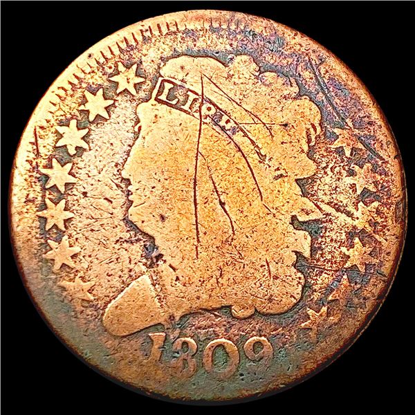 1809 Classic Head Half Cent NICELY CIRCULATED