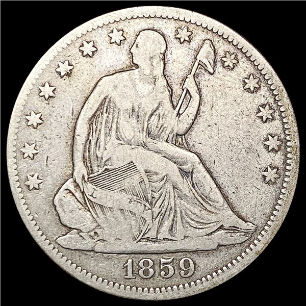 1859 Seated Liberty Half Dollar NICELY CIRCULATED