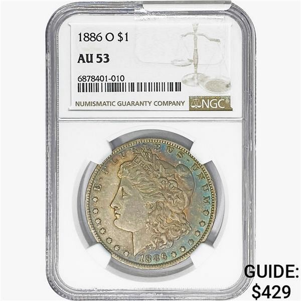 1886-O Morgan Silver Dollar NGC AU53