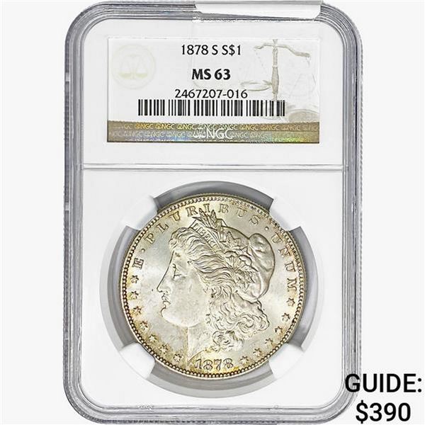 1878-S Morgan Silver Dollar NGC MS63