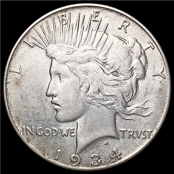 1934 Silver Peace Dollar CLOSELY UNCIRCULATED