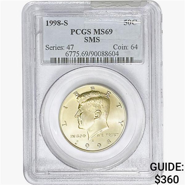 1998-S Kennedy Half Dollar PCGS MS69 SMS