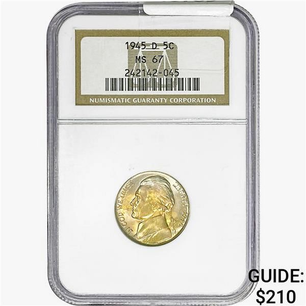 1945-D Jefferson Nickel NGC MS67