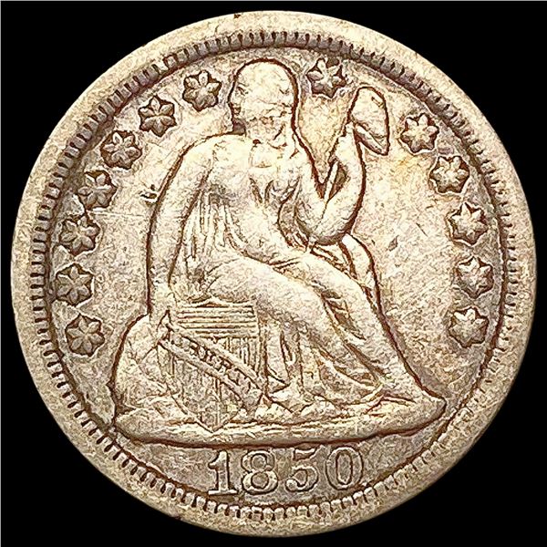 1850 Seated Liberty Dime LIGHTLY CIRCULATED