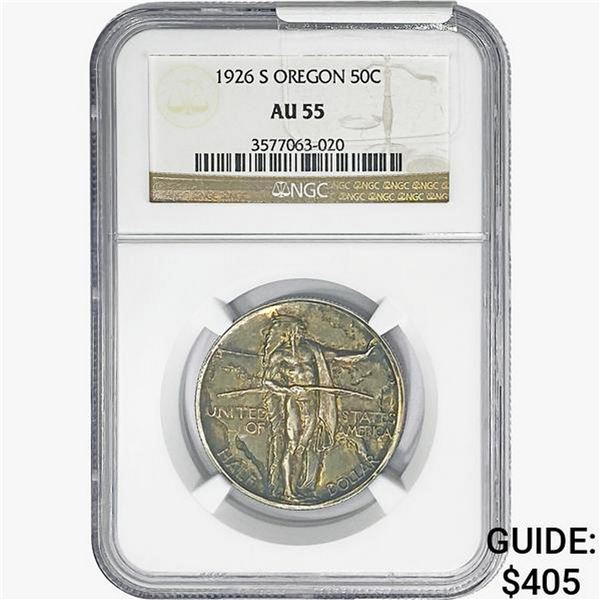 1926-S Oregon Trail Half Dollar NGC AU55