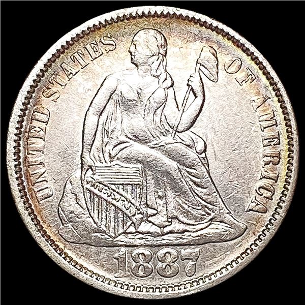 1887 Seated Liberty Dime CLOSELY UNCIRCULATED