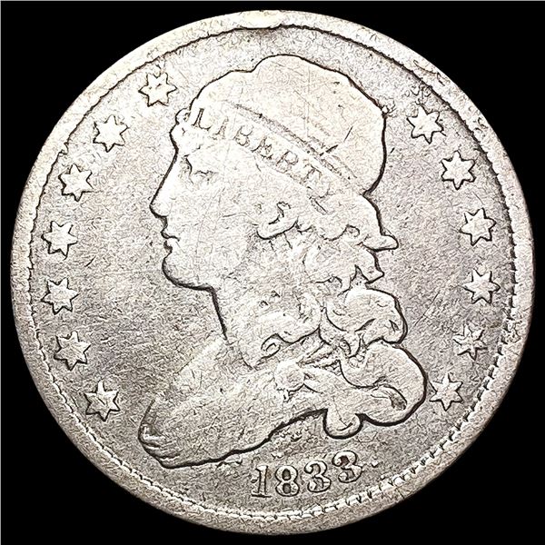 1833 Capped Bust Quarter NICELY CIRCULATED