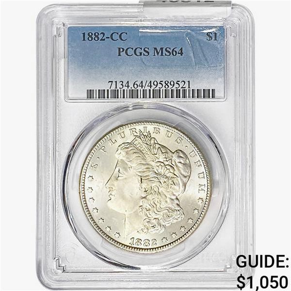 1882-CC Morgan Silver Dollar PCGS MS64