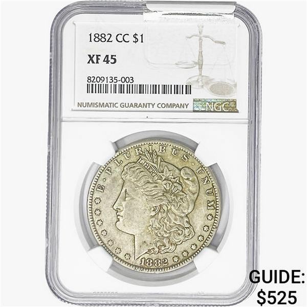 1882-CC Morgan Silver Dollar NGC XF45