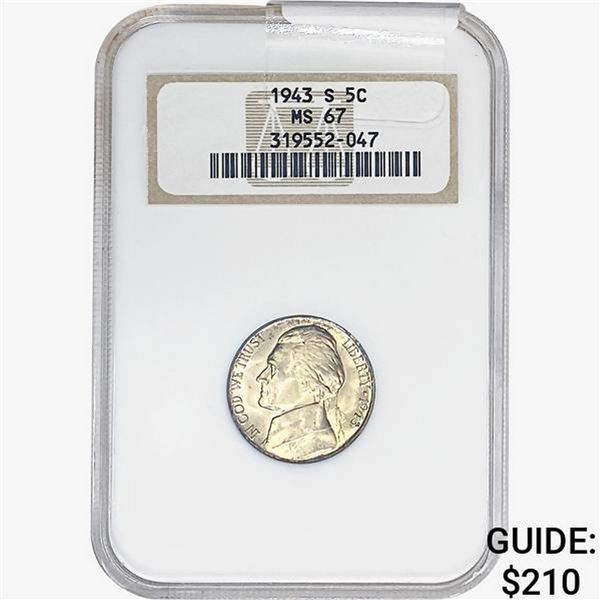 1943-S Jefferson Nickel NGC MS67