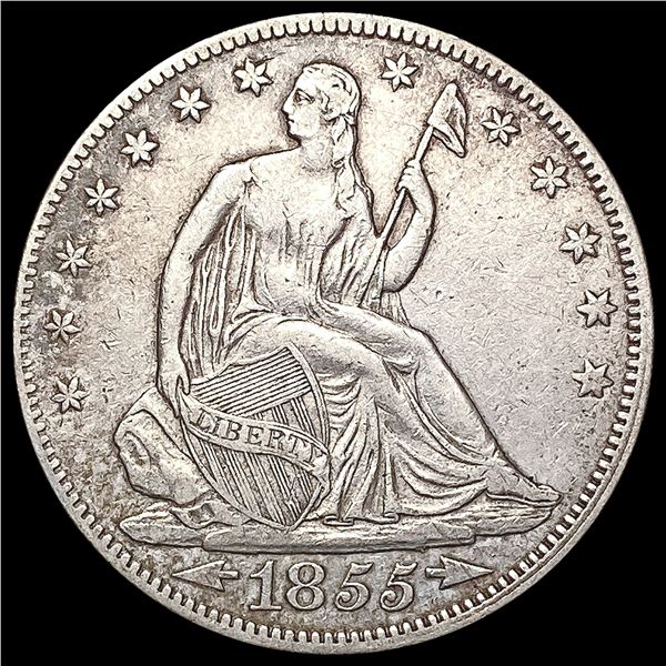 1855 Seated Liberty Half Dollar CLOSELY UNCIRCULATED