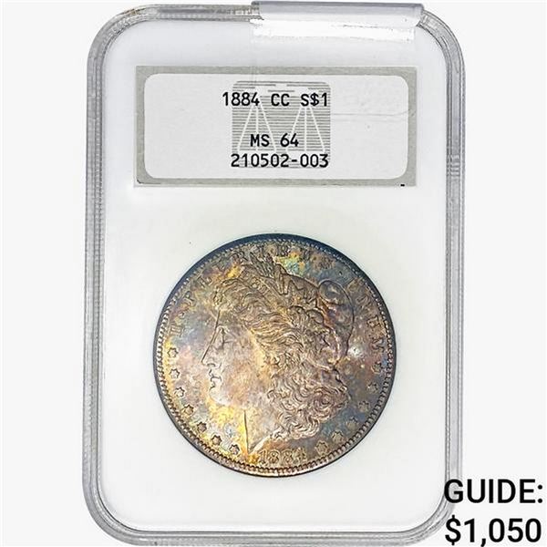 1884-CC Morgan Silver Dollar NGC MS64
