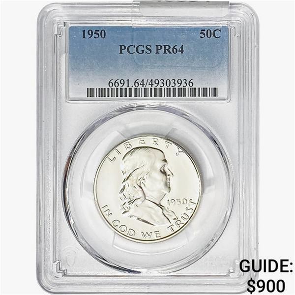 1950 Franklin Half Dollar PCGS PR64