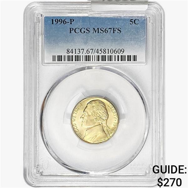 1996-P Jefferson Nickel PCGS MS67 FS
