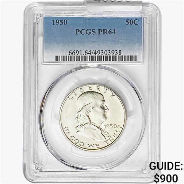1950 Franklin Half Dollar PCGS PR64