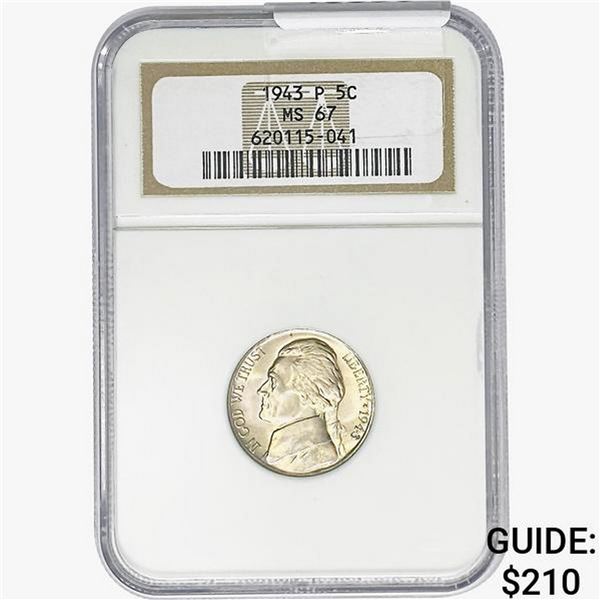 1943-P Jefferson Nickel NGC MS67