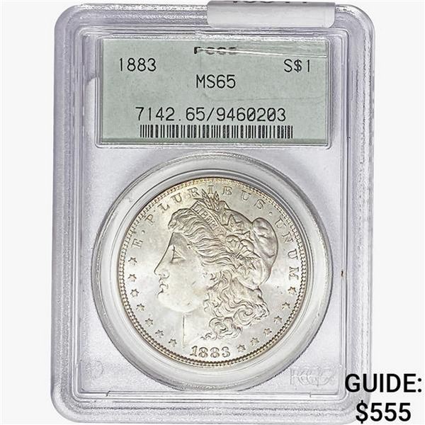 1883 Morgan Silver Dollar PCGS MS65