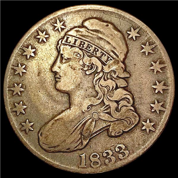 1833 Capped Bust Half Dollar NICELY CIRCULATED