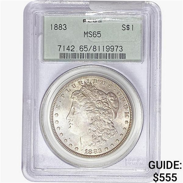1883 Morgan Silver Dollar PCGS MS65
