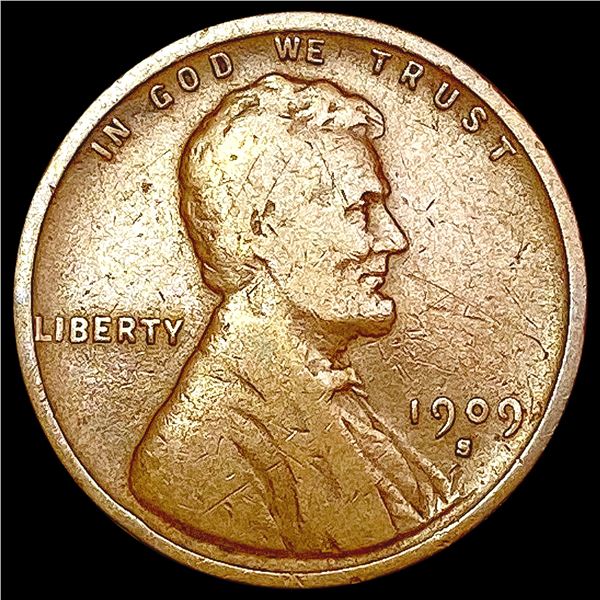 1909-S Wheat Cent NICELY CIRCULATED