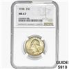 Image 1 : 1938 Washington Silver Quarter NGC MS67