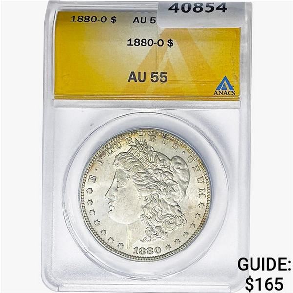 1880-O Morgan Silver Dollar ANACS AU55