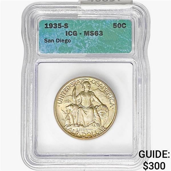 1935-S San Diego Half Dollar ICG MS63
