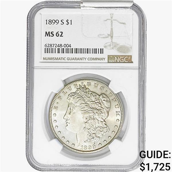 1899-S Morgan Silver Dollar NGC MS62