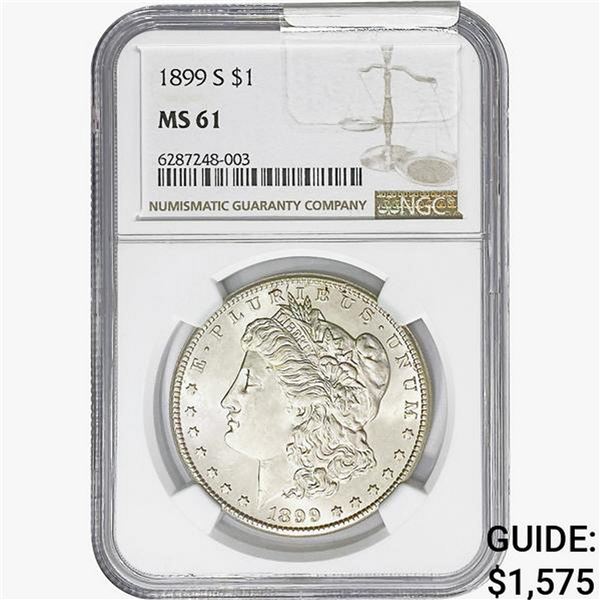 1899-S Morgan Silver Dollar NGC MS61