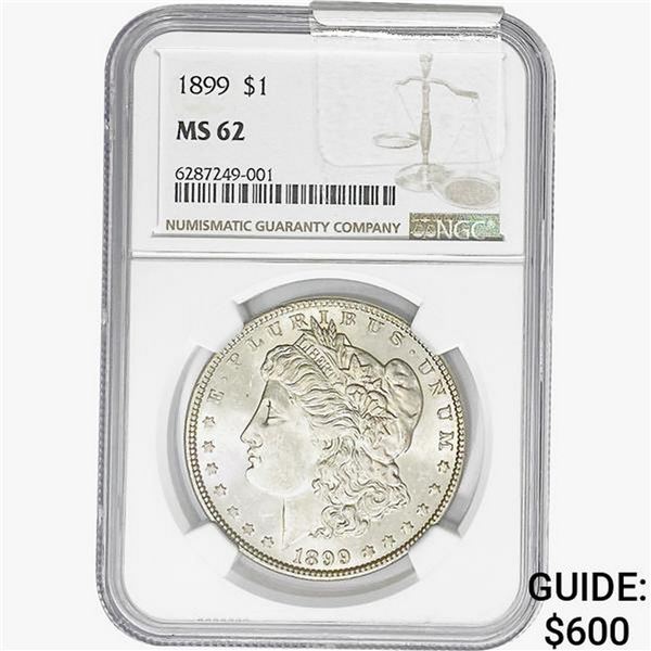 1899 Morgan Silver Dollar NGC MS62