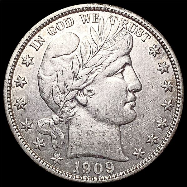 1909 Barber Half Dollar CLOSELY UNCIRCULATED