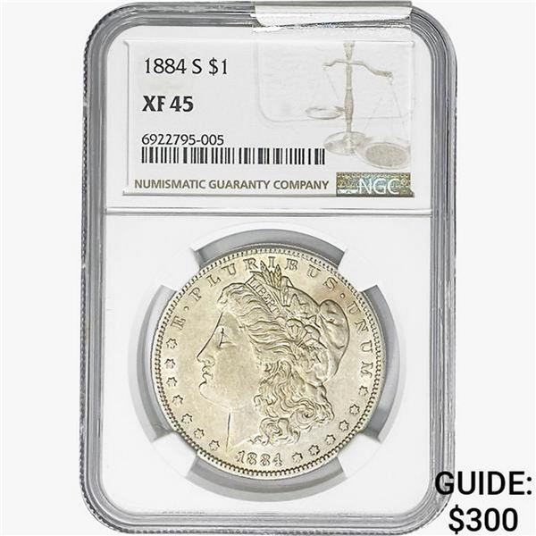 1884-S Morgan Silver Dollar NGC XF45