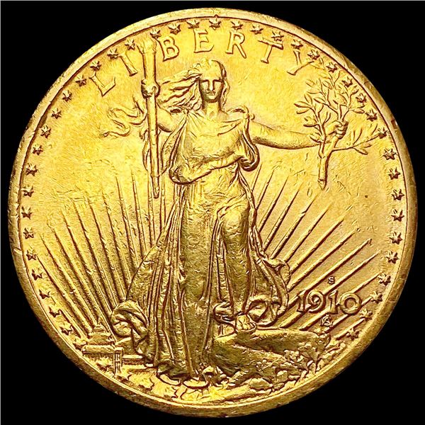 1910-S $20 Gold Double Eagle CHOICE AU