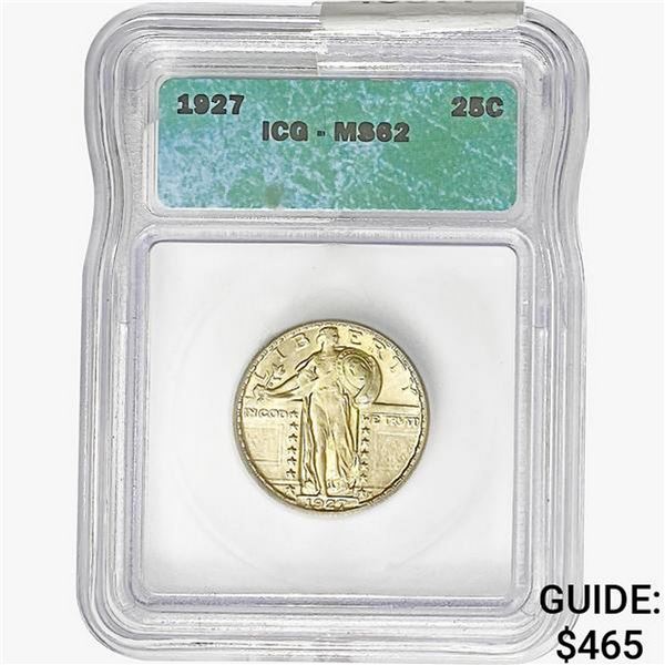 1927 Standing Liberty Quarter ICG MS62