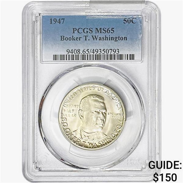 1947 Booker T Half Dollar PCGS MS65