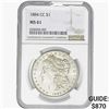 Image 1 : 1884-CC Morgan Silver Dollar NGC MS61