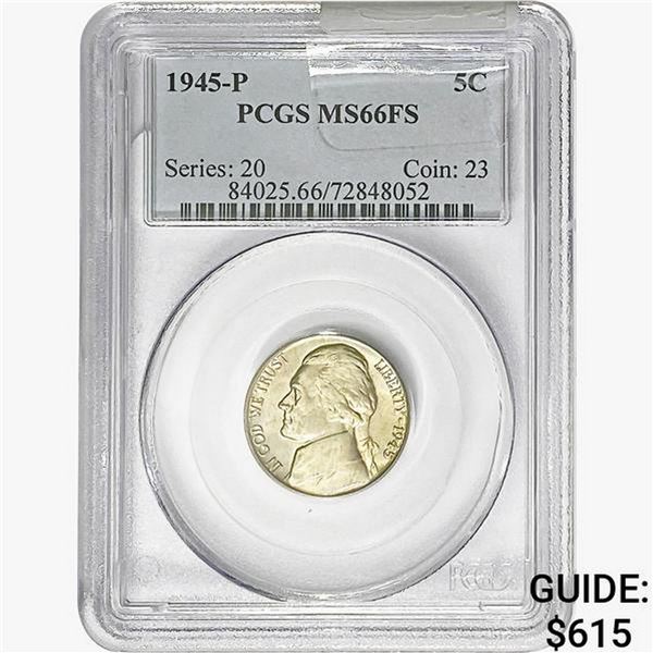 1945-P Jefferson Nickel PCGS MS66 FS