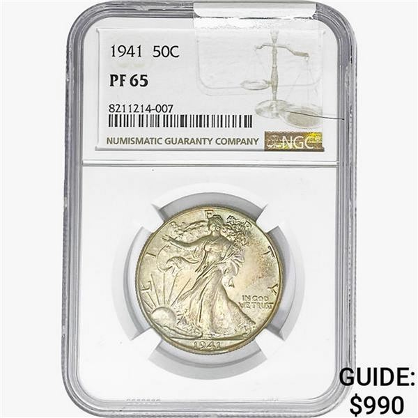 1941 Walking Liberty Half Dollar NGC PF65