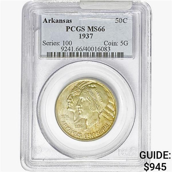 1937 Arkansas Half Dollar PCGS MS66