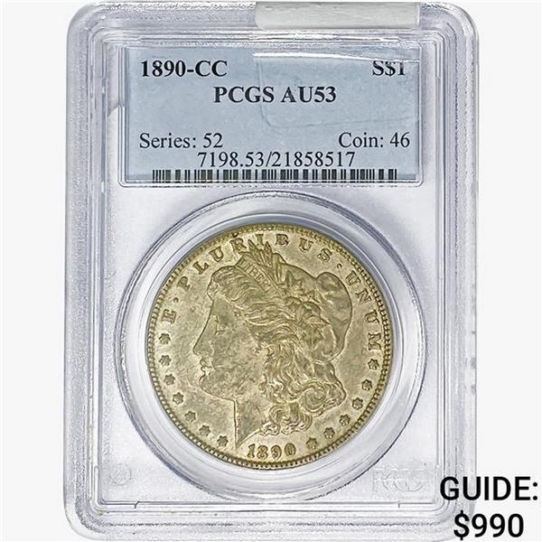 1890-CC Morgan Silver Dollar PCGS AU53